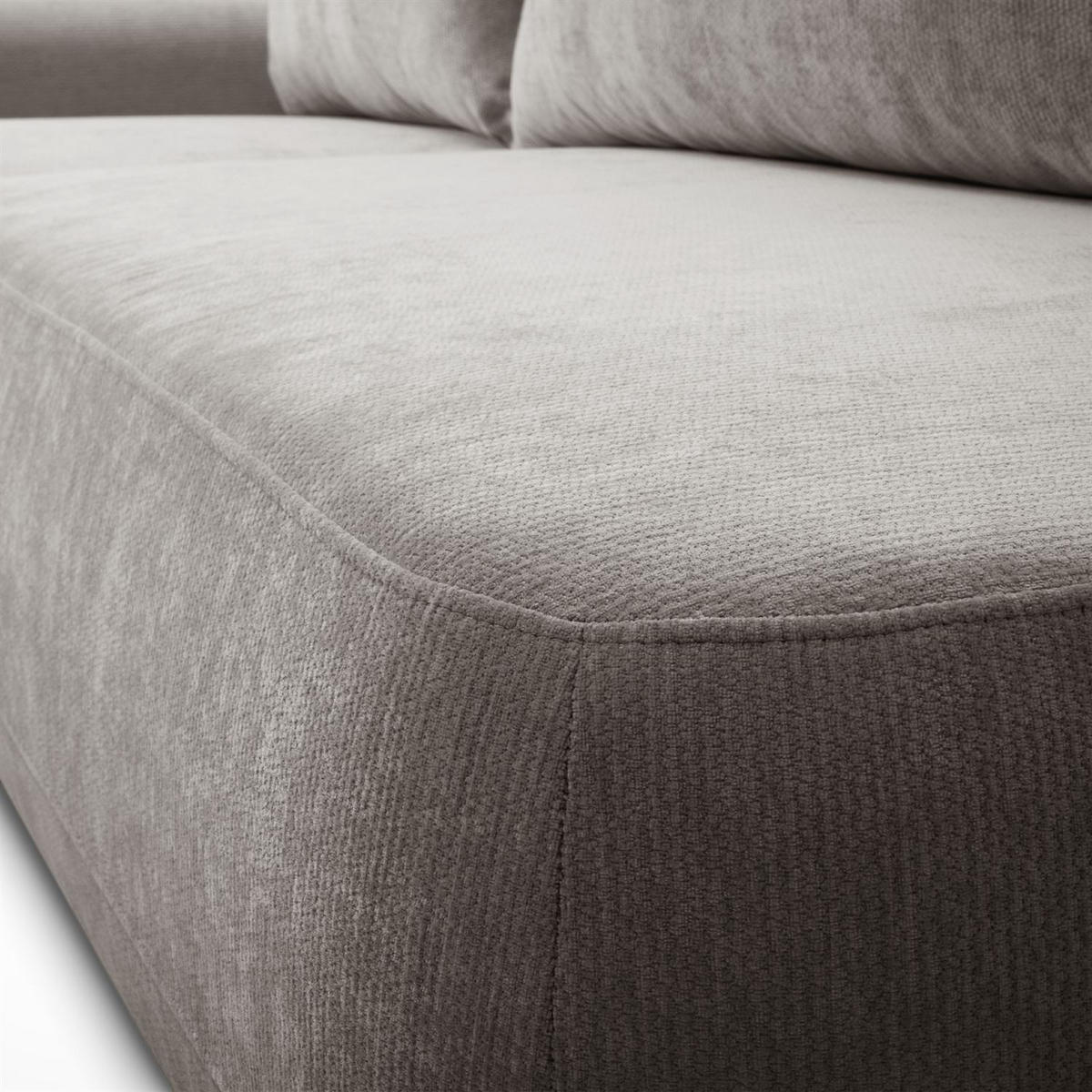 ECKSOFA GOYA mit Schlaffunktion und Bettkasten, Linke, Perfect Harmony 85 - Hellgrau, Textil (184/302cm) - Lookway