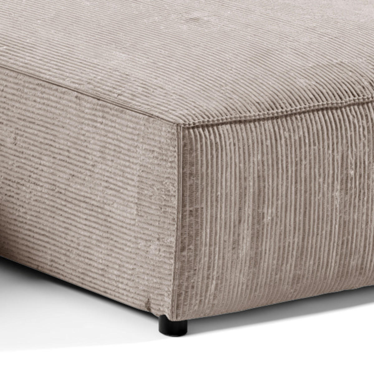 PANORAMASOFA Isaac 5 Sitzplätze Taupe - Taupe, Holzwerkstoff (398/85/185cm) - Petits-meubles