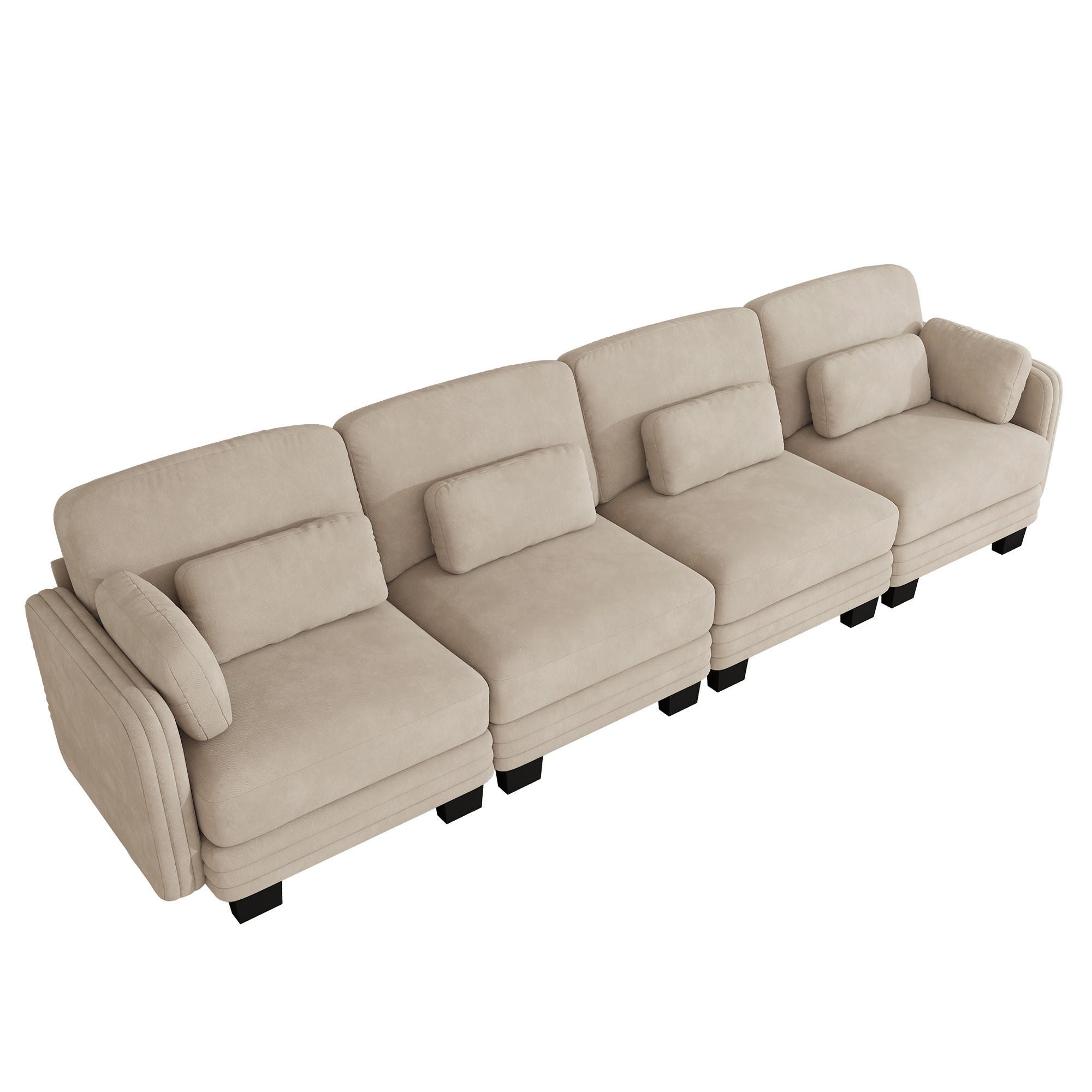 ComfortXL 4-Sitzer-Sofa Hellbraun 330x88x88 cm