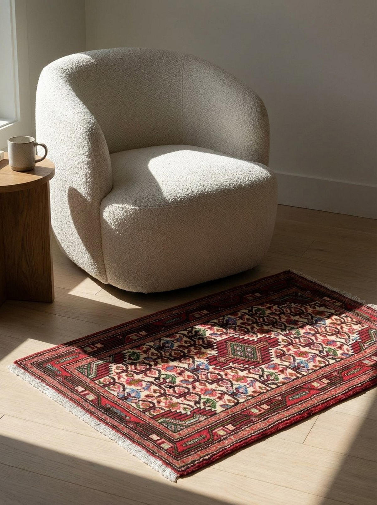 TEPPICH Assadabad Mehrfarbig 96/60 cm Schurwolle - Multicolor, Textil (60/96cm) - Looma