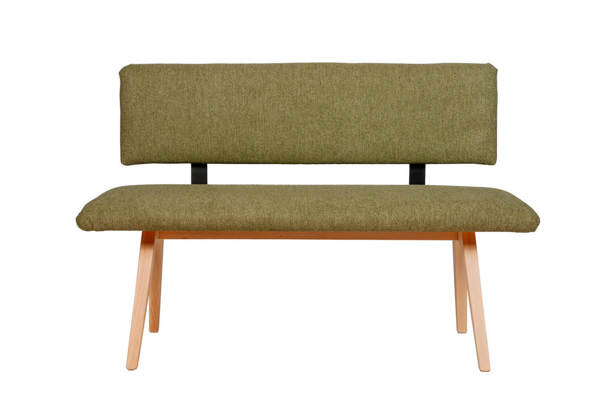 SITZBANK Die Natürliche - Buchefarben/Grün, Holz/Textil (51/84/125cm) - Kundler Home