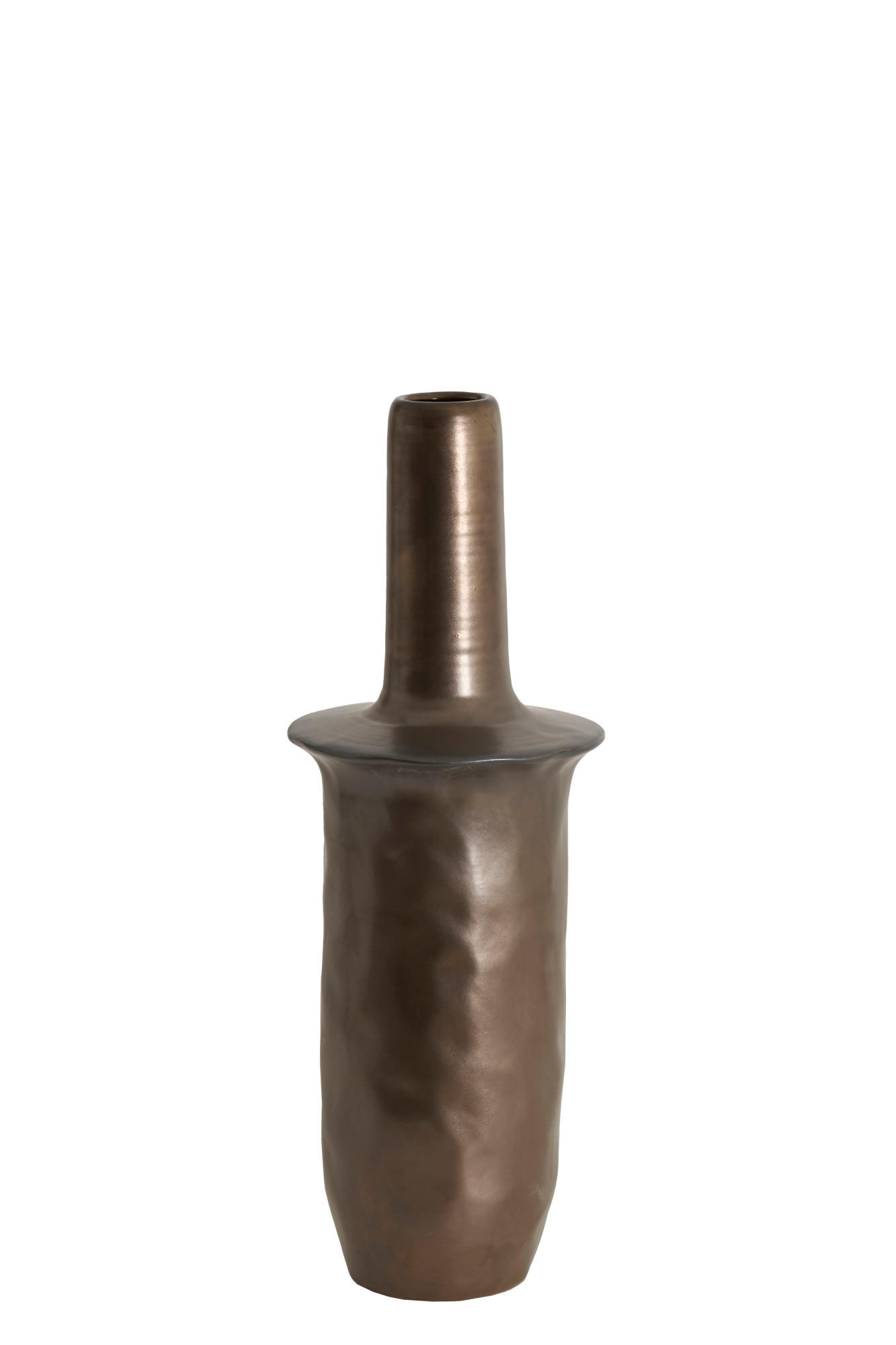 VASE Sennes Bronze Ø19,5/56 cm - Bronzefarben, Keramik (56cm) - Light & Living