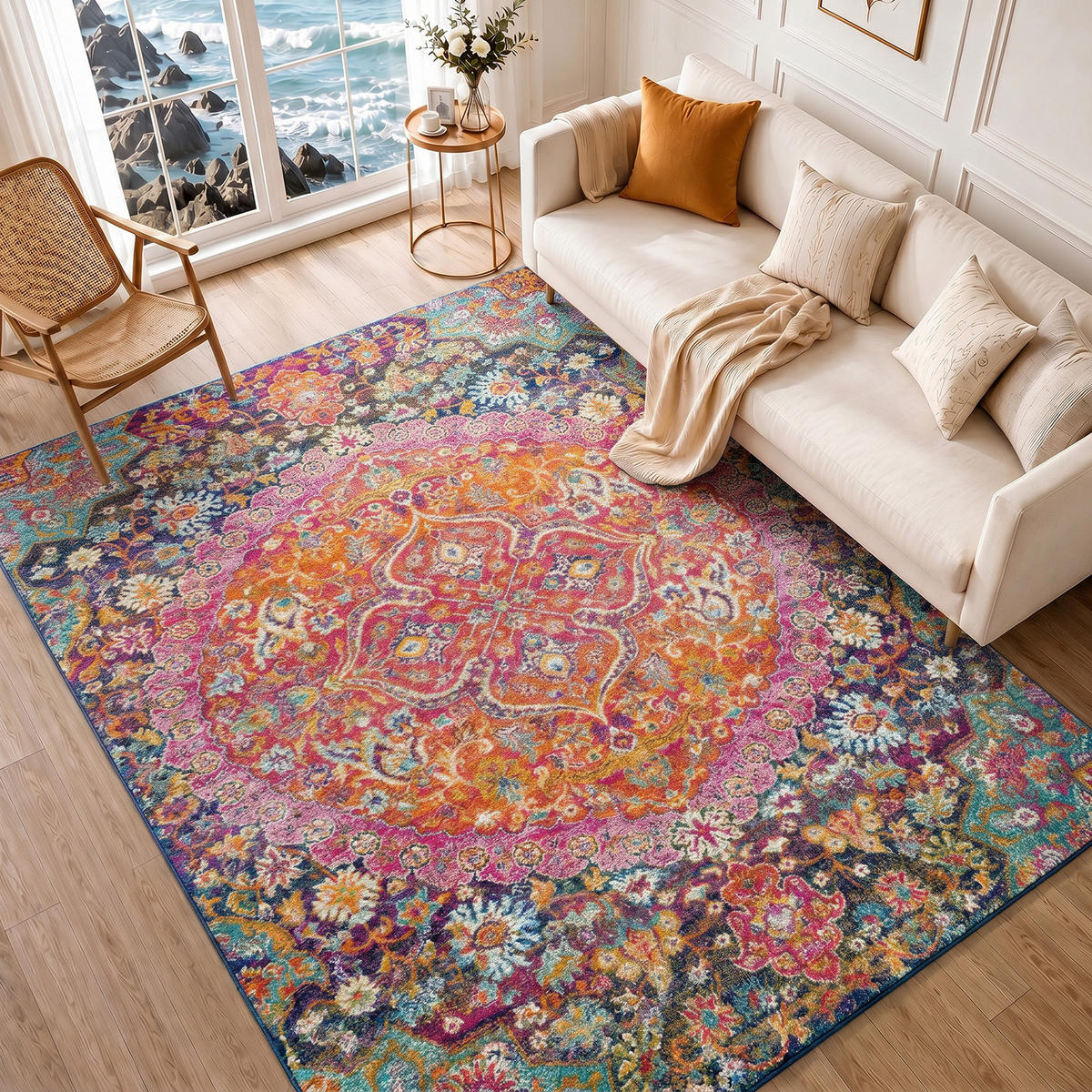 VINTAGE-TEPPICH Neerja 200/275 cm Granatrot - Rot, Textil (200/275cm) - LIVABLISS