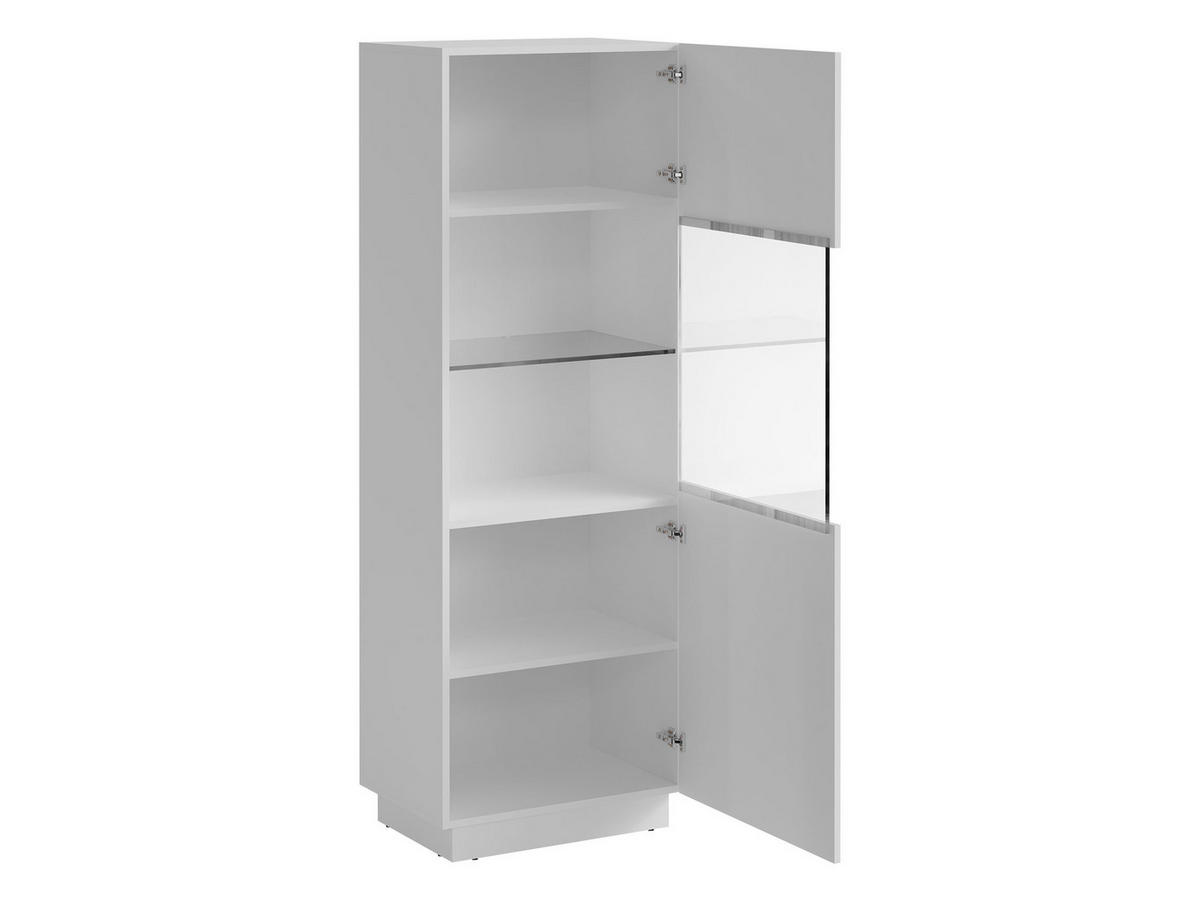 VITRINE Liverti 1D - Schwarz/Weiß, Holzwerkstoff/Kunststoff (60/178/42cm) - MIRJAN24