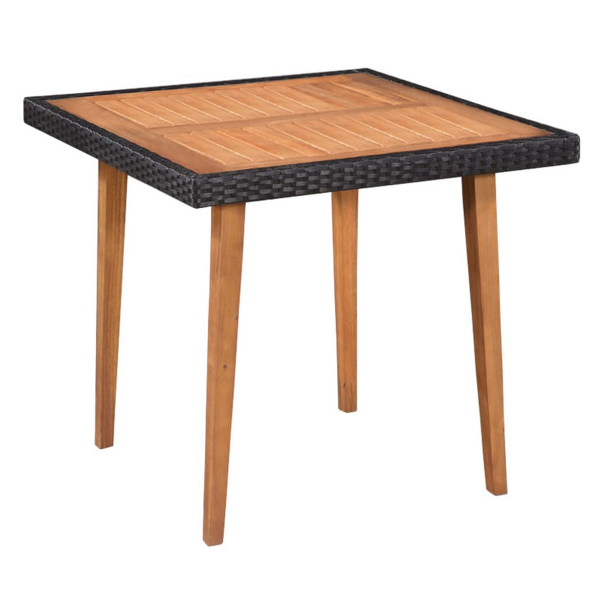 GARTEN-ESSGRUPPE 5-teilig Poly Rattan Schwarz Und Braun - Schwarz, Kunststoff - vidaXL