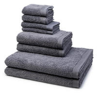 FROTTIERSET Superwuschel 8-teilig - Grau, Textil (50/100cm) - MÖVE