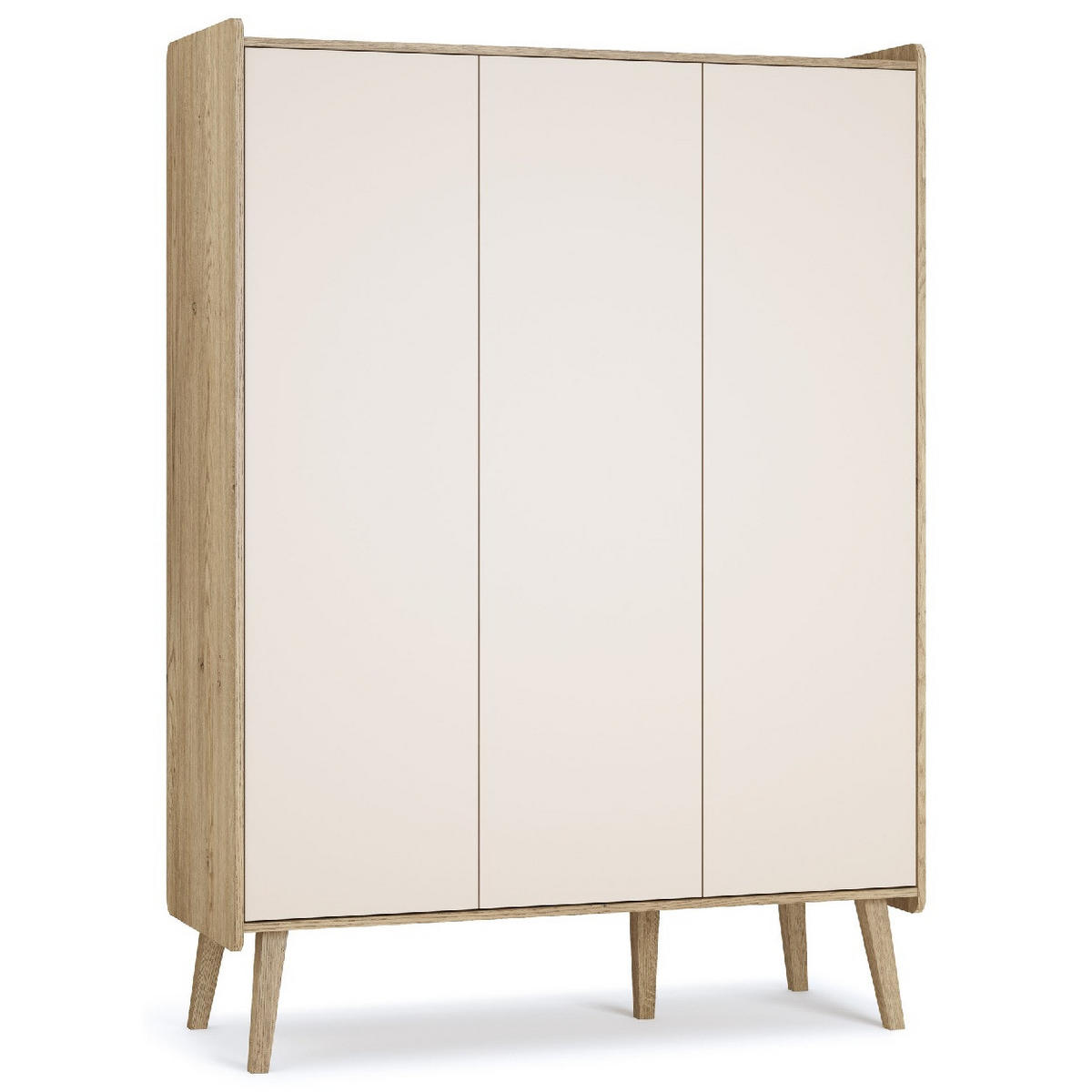 BABYZIMMER Set Vienna Fresh Set B - 4-teilig - Eichefarben/Beige, Holzwerkstoff (133/185/51cm) - QMM TraumMöbel