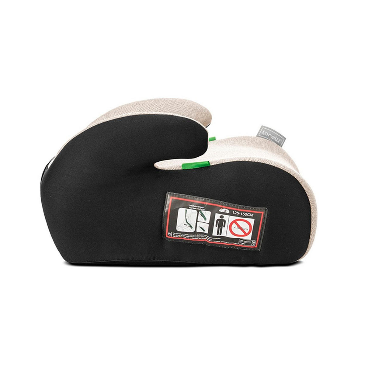 KINDERSITZE i-Size Orion creme (125-150cm) Boostersitz, Bezug waschbar - Beige, Kunststoff (43/20/37cm) - Lorelli