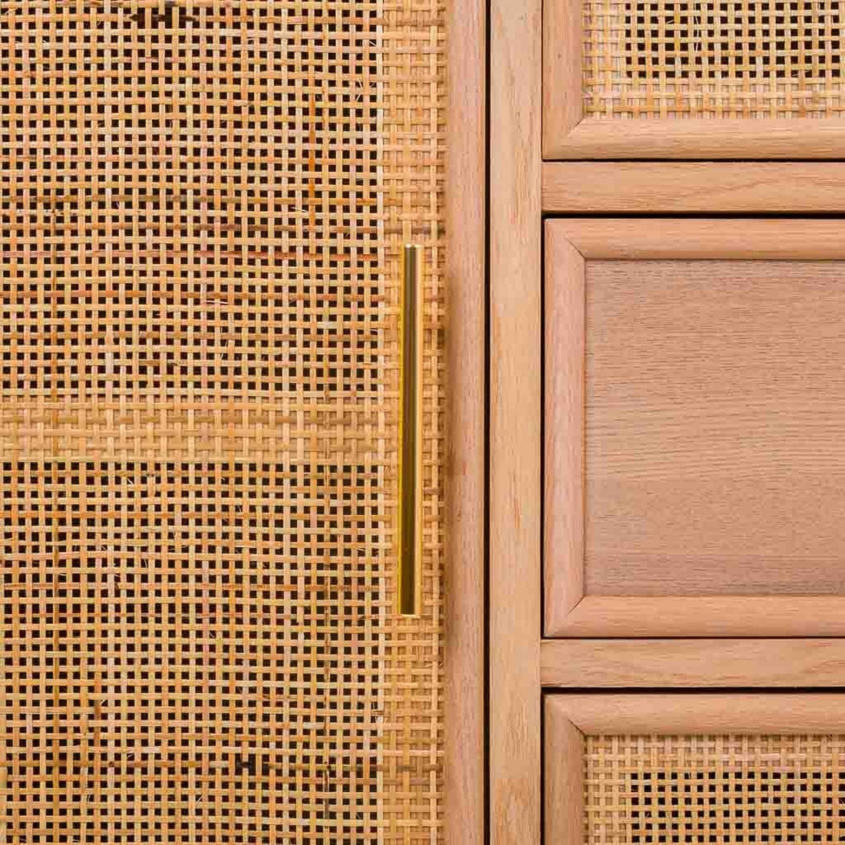 SIDEBOARD aus Holz und Gitter, Braun, 120x41x81 - Braun, Holz (120/40.5/81cm) - Wanderlust