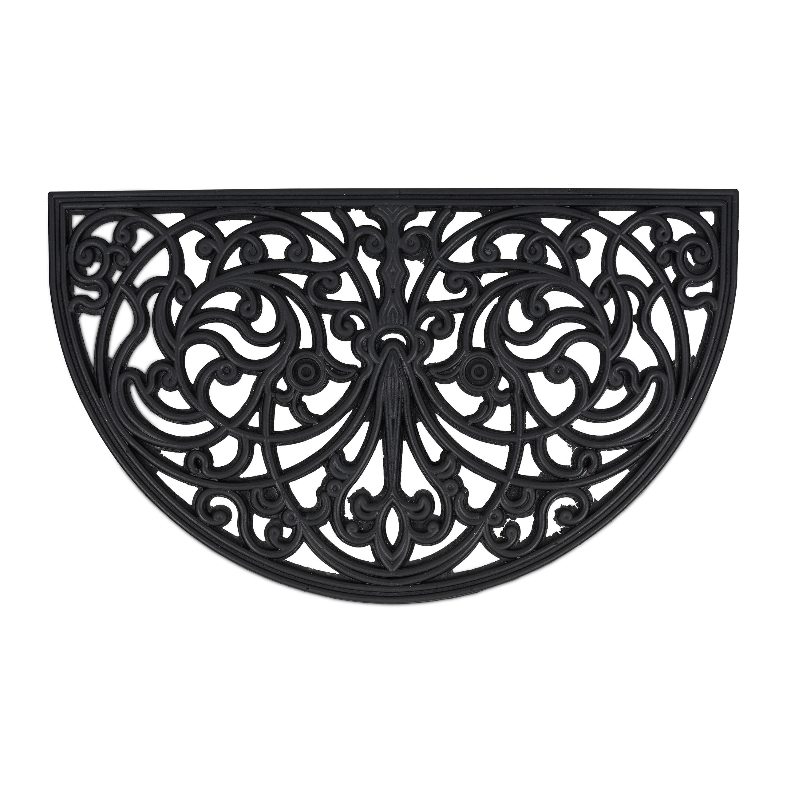 Relaxdays Fussmatte Schwarz 75x45 cm