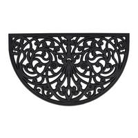 FUßMATTE - Schwarz, Kunststoff (75/45cm) - Relaxdays