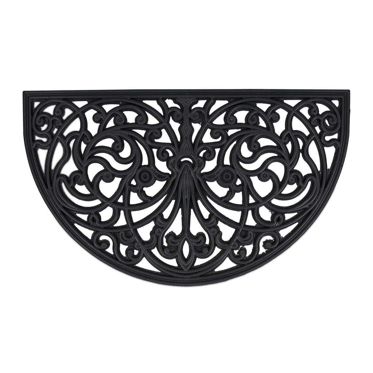 FUßMATTE - Schwarz, Kunststoff (75/45cm) - Relaxdays