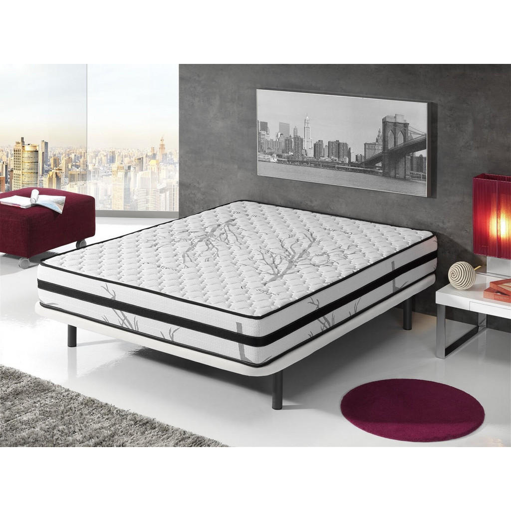 Thumbnail - Simpur Matratze, Weiß, Textil, H2 + H3, Füllung: Polyetherschaumkern, Rechteckig, 160x190 cm, Oeko-Tex® Standard 100, be...