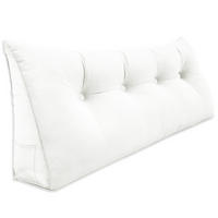 RÜCKENKISSEN für Bett Samt 120 cm - Weiß, Textil (50/120cm) - Vercart