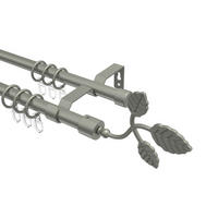 GARDINENSTANGE Olymp Alessia 100 cm, 2-läufig, 16 mm Ø Chrom matt - Chromfarben/Nickelfarben, Metall (100cm) - INTERDECO