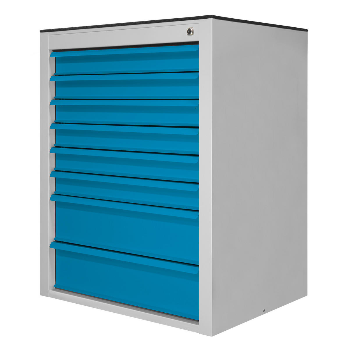 SCHUBLADENSCHRANK Kobra mit 8 Schubladen 90x71x55cm Lichtgrau/Blau - Blau/Grau, Metall (71/90/55cm) - PROREGAL