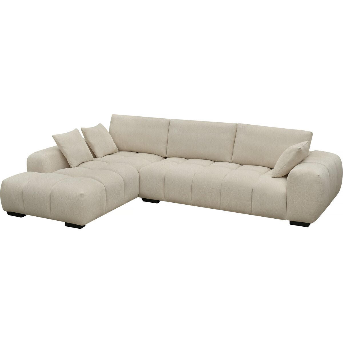 ECKSOFA - "Monceau" - 3-Sitzer - Beige - Beige, Textil (207/307cm) - Habitat Garten