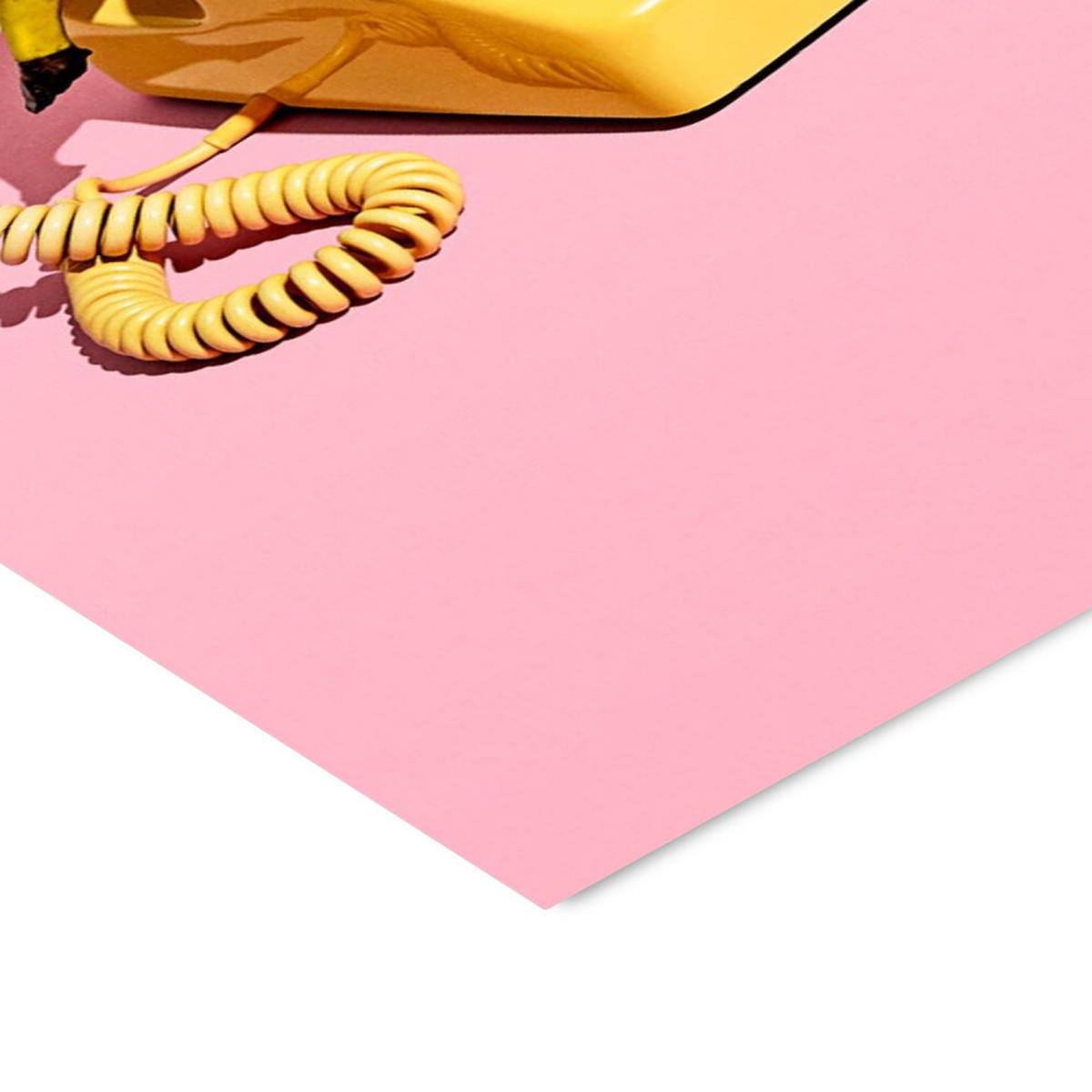 POSTER mit Rahmen Supermercat - Banana phone - Pink/Schwarz, Holz/Papier (70/100cm) - Poster&Frame