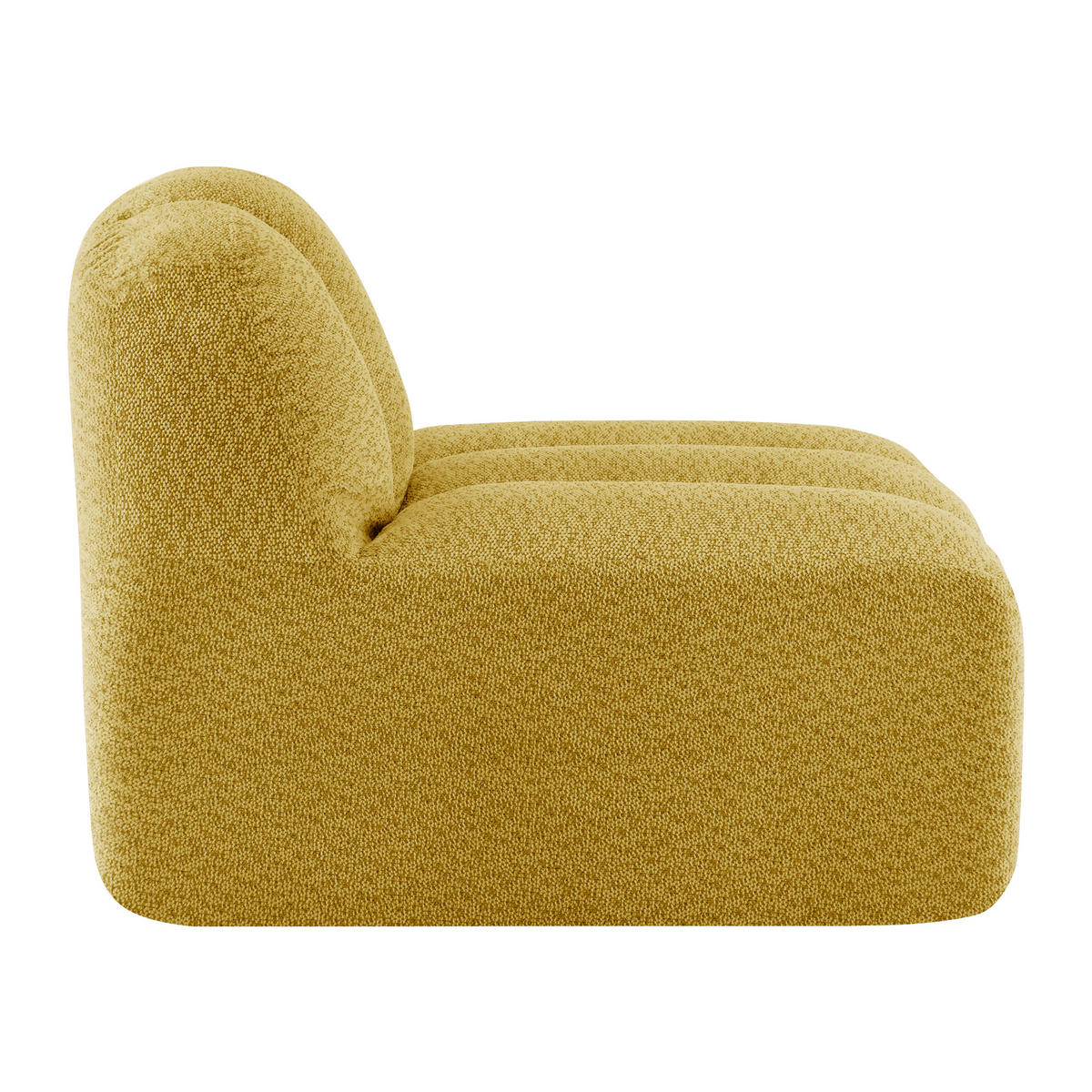 SESSEL ohne Armlehnen aus Granular Fleece, DE-42651, Gelb - Gelb, Textil (78/79/104cm) - ComfortXL