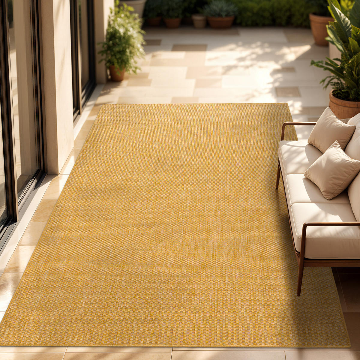 OUTDOORTEPPICH 240/340 cm Venedig 165 - Gelb, Textil (240/340cm) - Paco Home