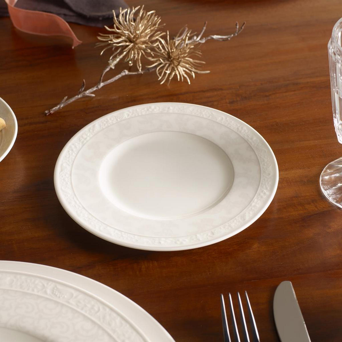 BROTTELLER Gray Pearl weiß ø 18 cm 6er Set - Weiß, Keramik (18cm) - Villeroy & Boch
