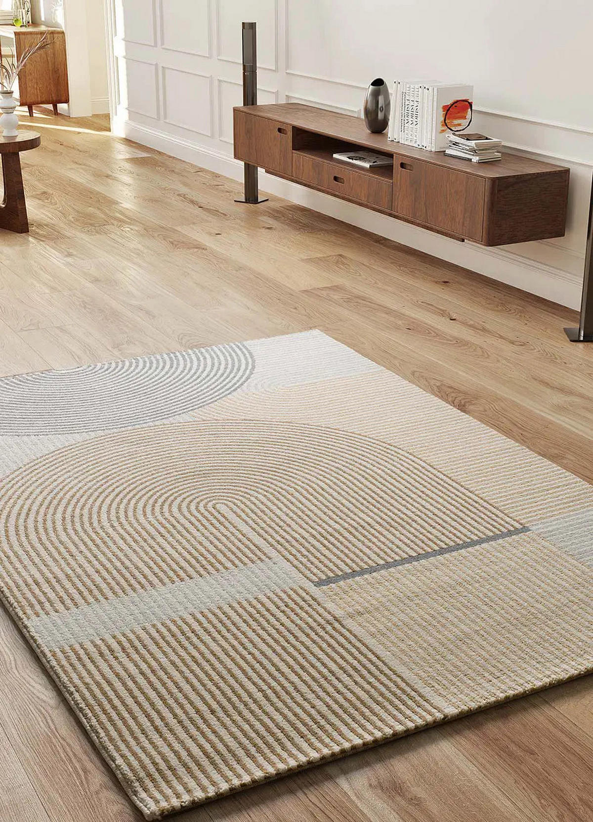 KURZFLORTEPPICH Beige/Grau Garden 200/290 cm - Beige/Grau, Naturmaterialien/Textil (200/290cm) - Atticgo