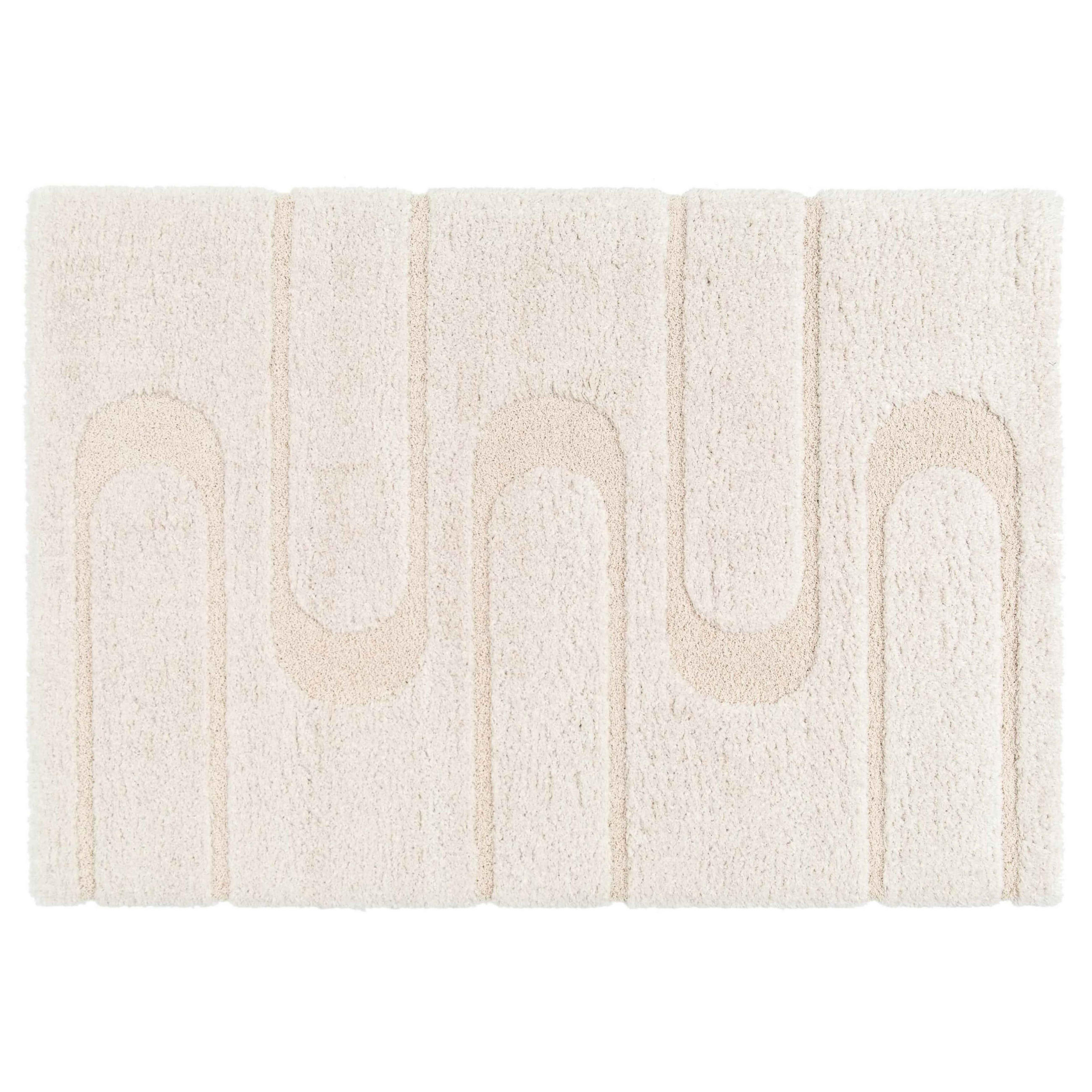 TEPPICH, Weiß - Weiß, Textil (120/170cm) - Oviala