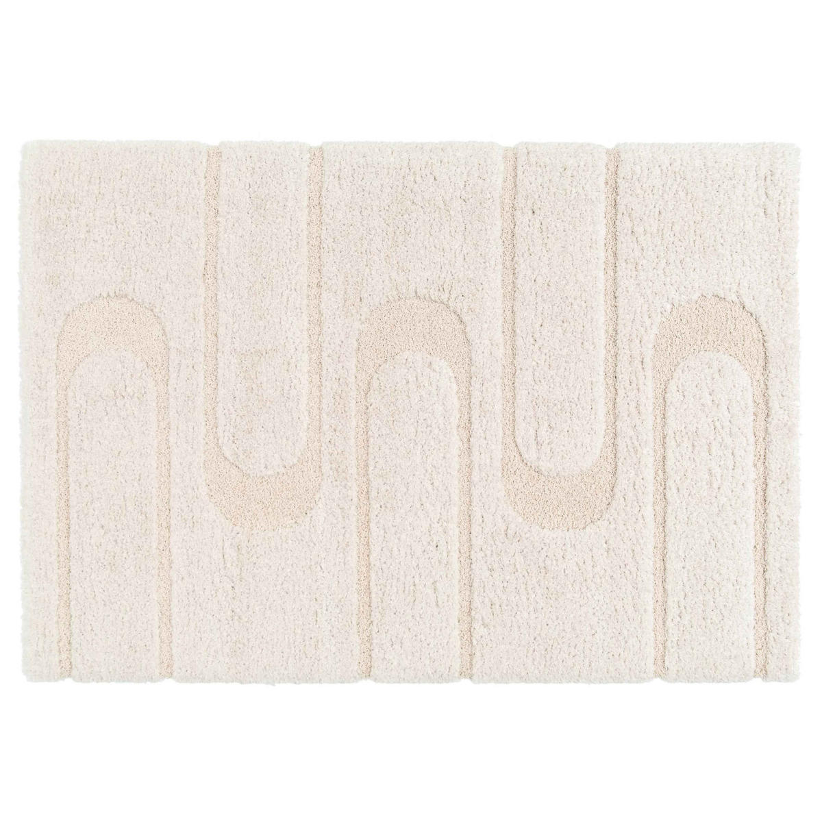 TEPPICH, Weiß - Weiß, Textil (120/170cm) - Oviala