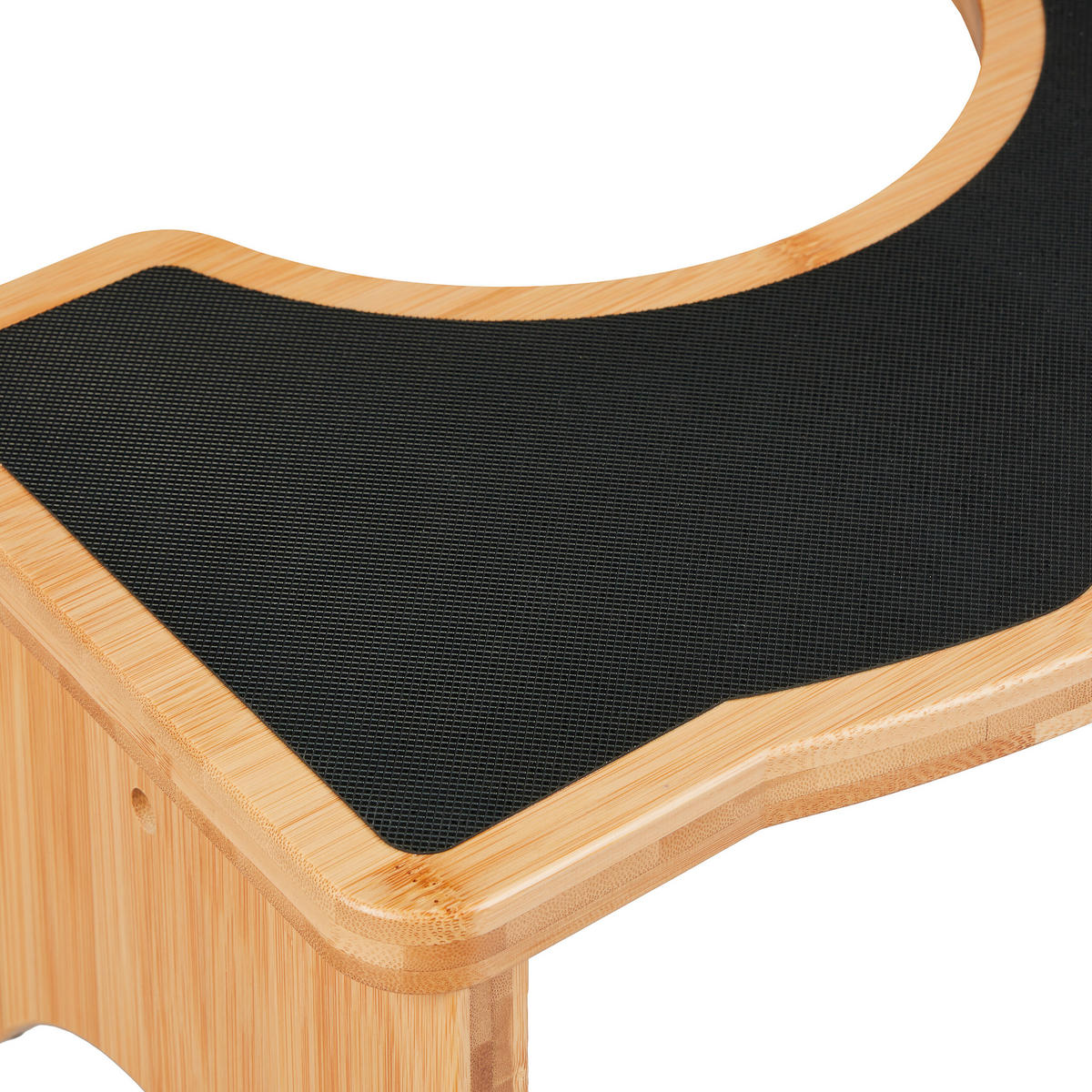 TOALETNÝ stolička - svetlohnedá, drevo/plast (44.5/18.5/26cm) - Relaxdays