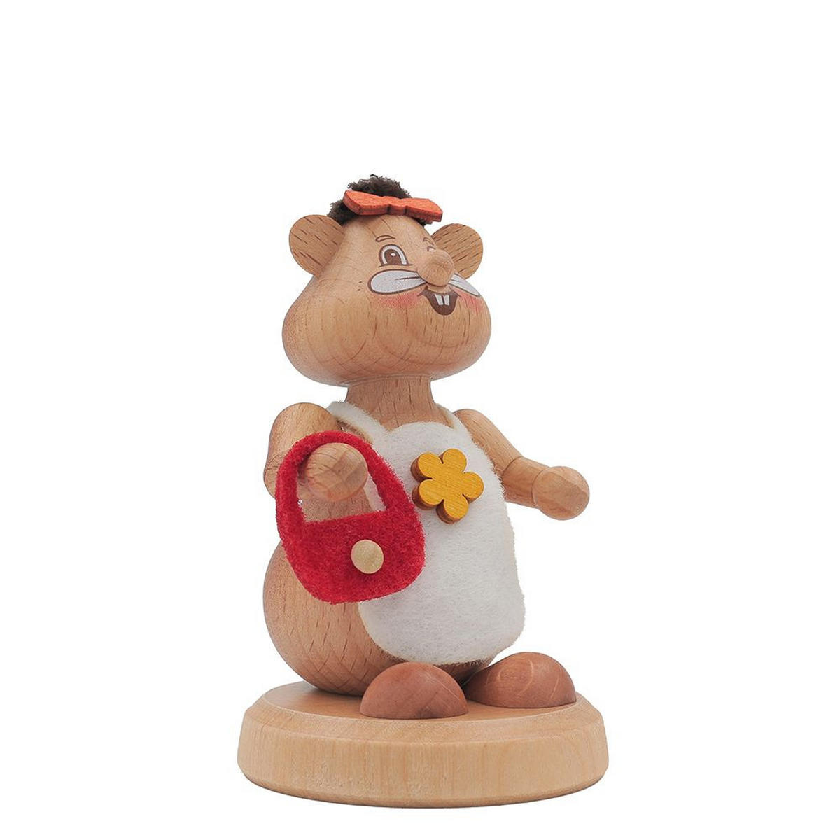 HOLZFIGUR Hamster Spaziergängerin 11 cm - Multicolor, Metall (6/11/0.1cm)