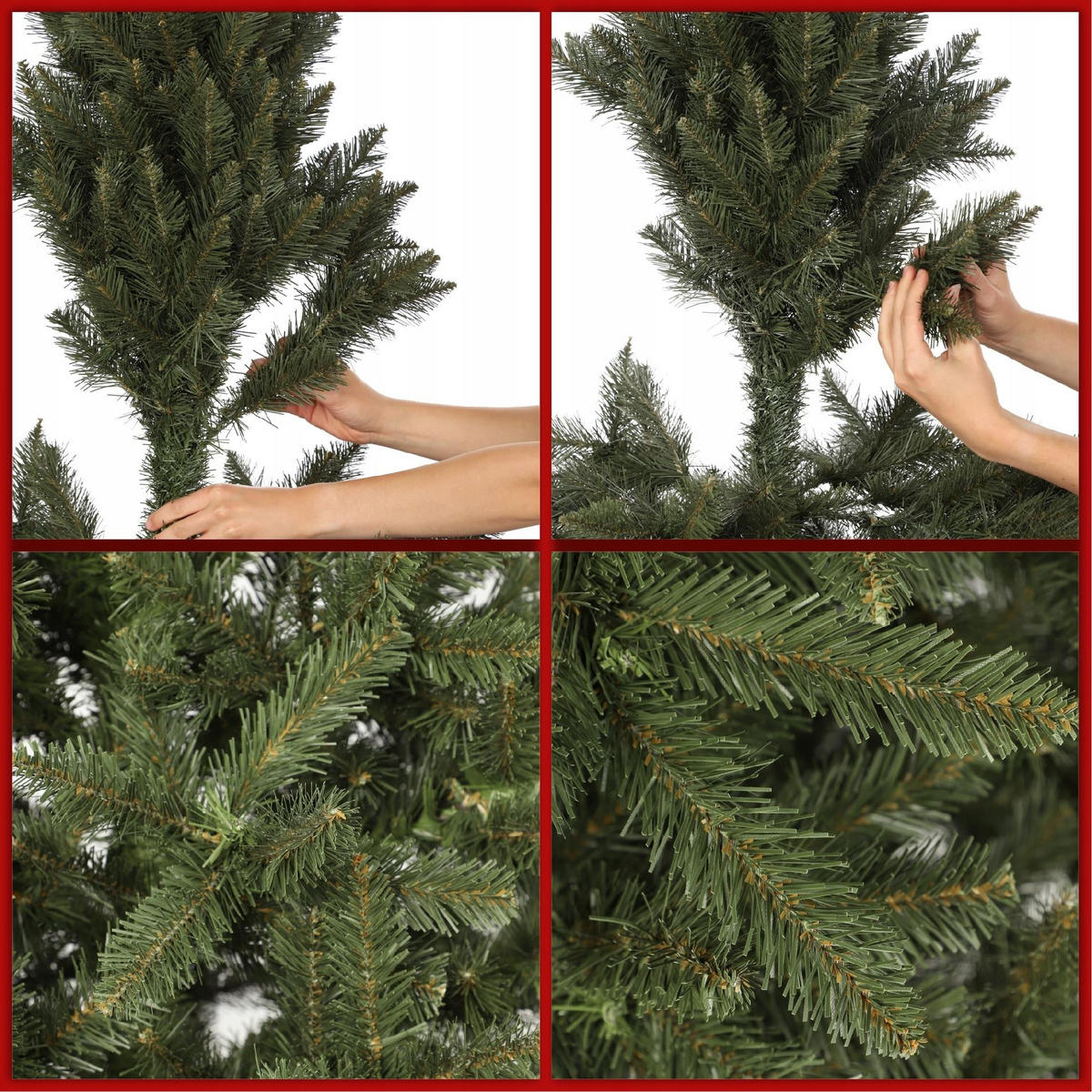 KADAX Künstlicher Weihnachtsbaum Fichte 220 cm Naturkaukasisch - Grün, Holz/Kunststoff (220cm) - KADAX