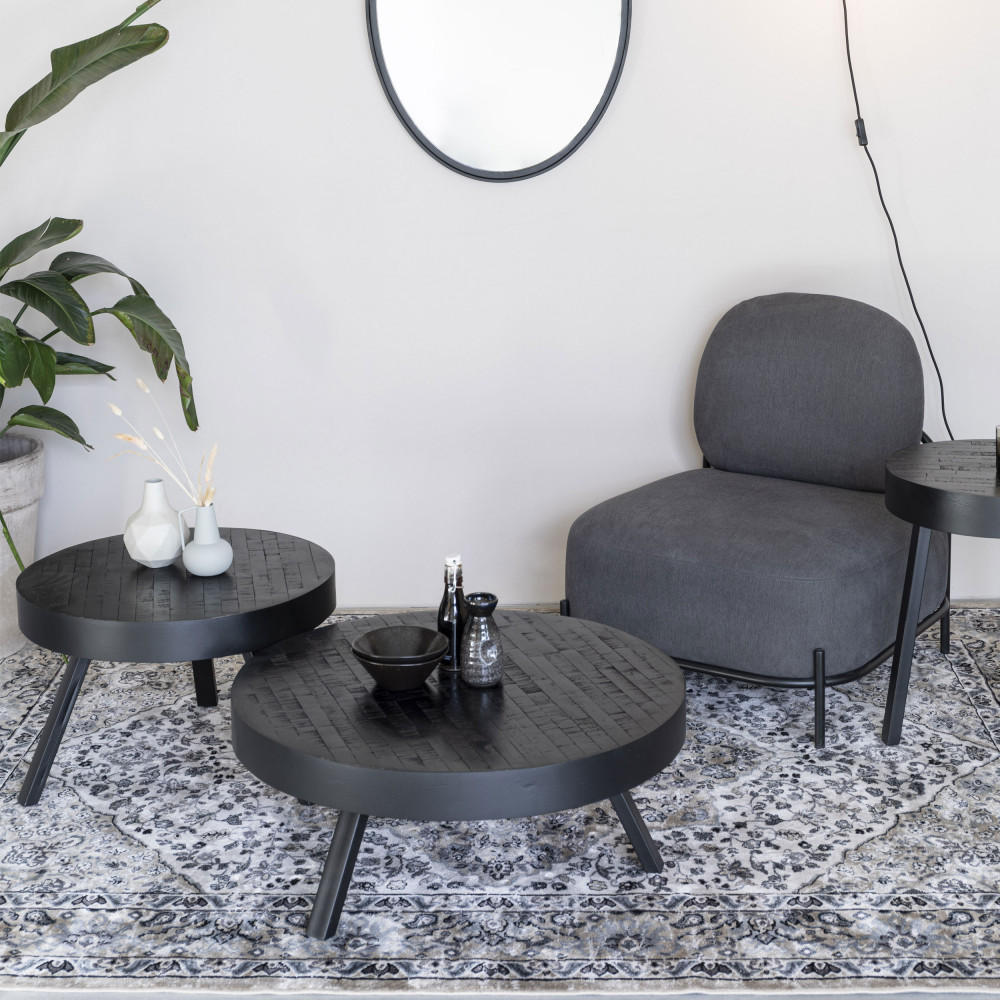 COUCHTISCH - Schwarz - Schwarz, Holz (74/74/32cm) - Drawer