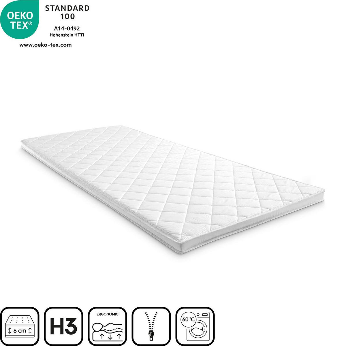 TOPPER T6 80x200 cm - Weiß, Textil (80/200cm) - Matratzen Discount