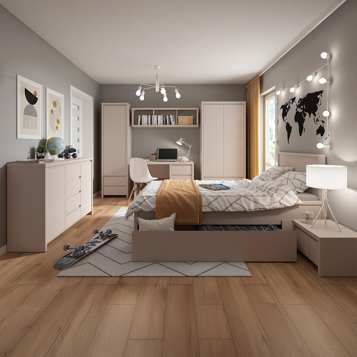 BETT 120/200 Soren Kaschmir - Beige, Holzwerkstoff (120/200cm) - Petits-meubles