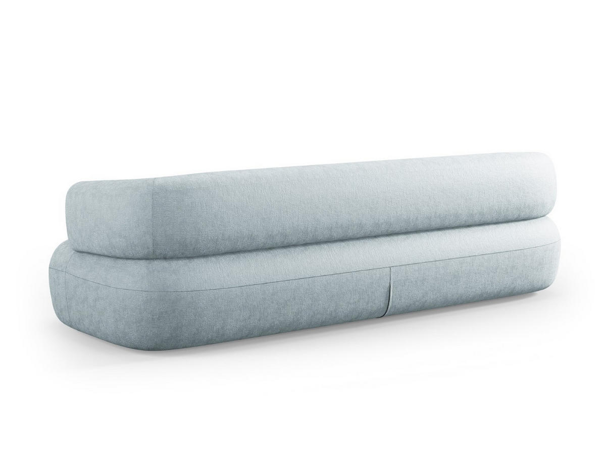 SOFA Jenny aus Chenille-Stoff hellblau 4 Sitzplätze - Hellblau, Textil (226/73/90cm) - Micadoni