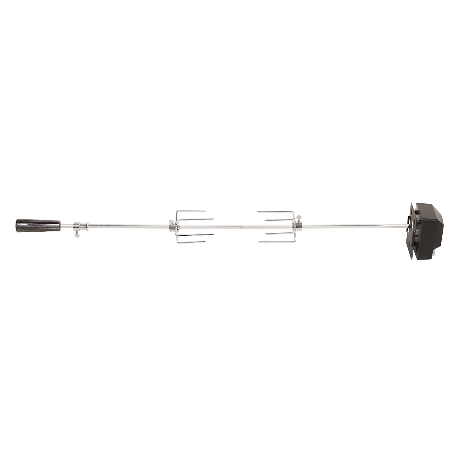 DREHSPIESS mit Motor - Silberfarben, Metall (106cm) - TAINO