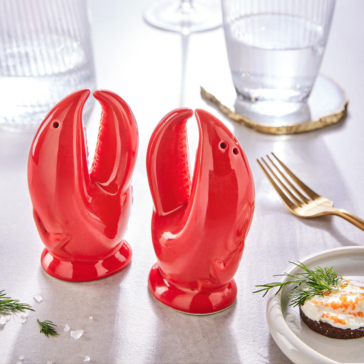 SALZ- UND PFEFFERSTREUER (2-tlg.) Salt & Pepper Hummer - Rot, Stein (4.5/11/7cm) - Butlers