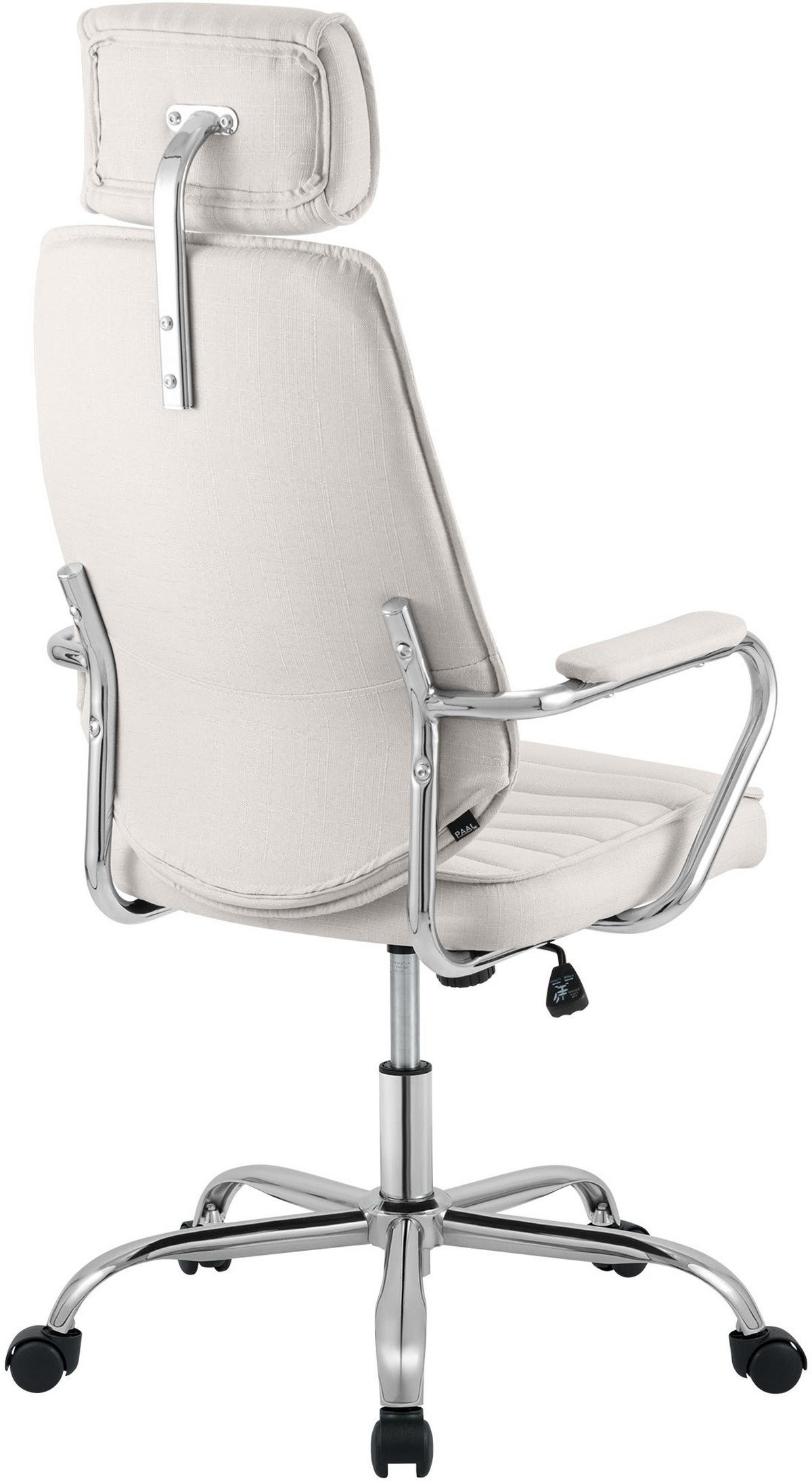 CHEFSESSEL Stoff Beige - Chromfarben/Beige, Textil/Metall (60/117/67cm) - CLP