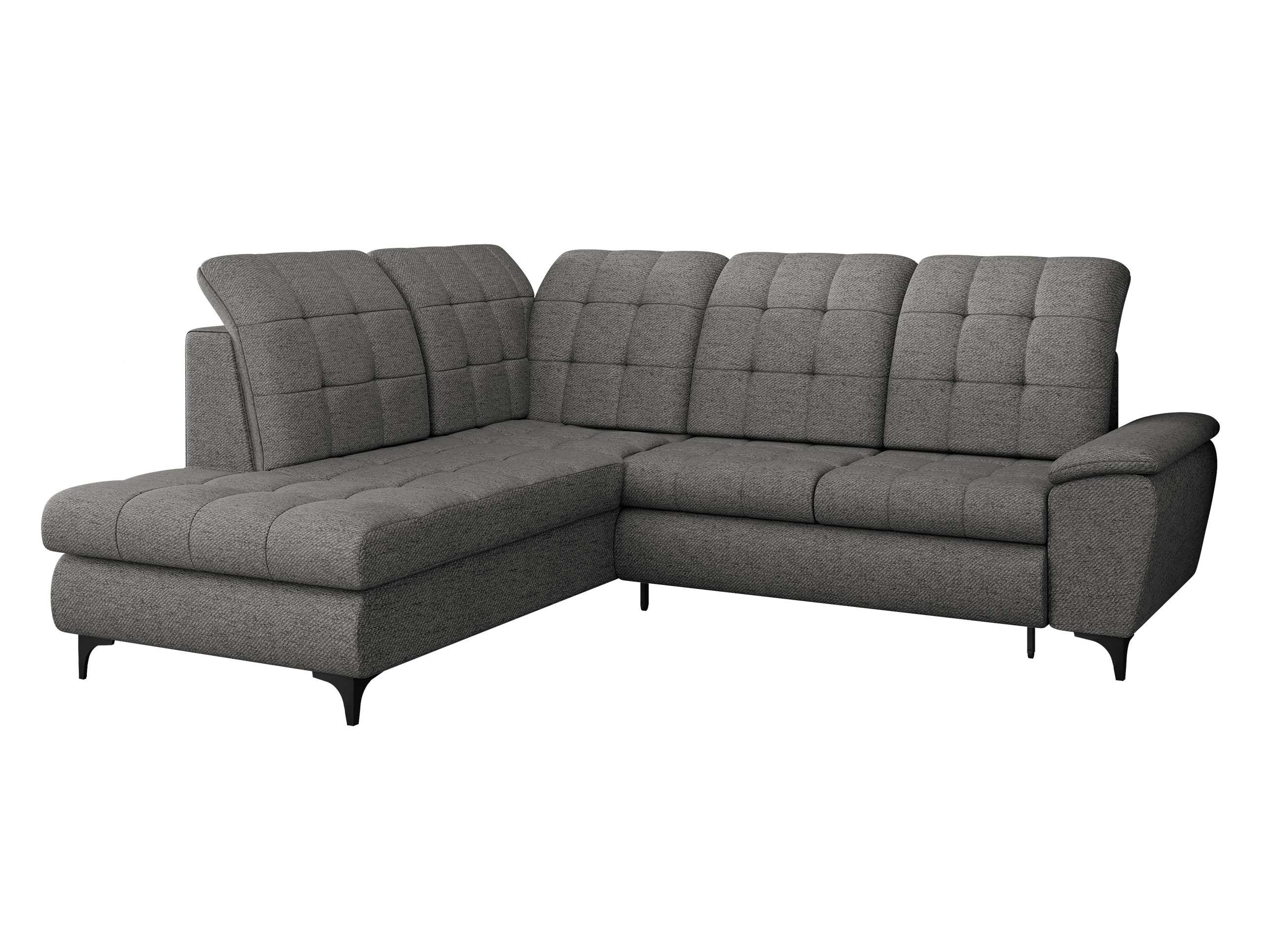 ECKSOFA Forest, Seite: Links - Dunkelgrau/Schwarz, Holz/Textil (271/212cm) - MIRJAN24