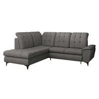 ECKSOFA Forest, Seite: Links - Dunkelgrau/Schwarz, Holz/Textil (271/212cm) - MIRJAN24