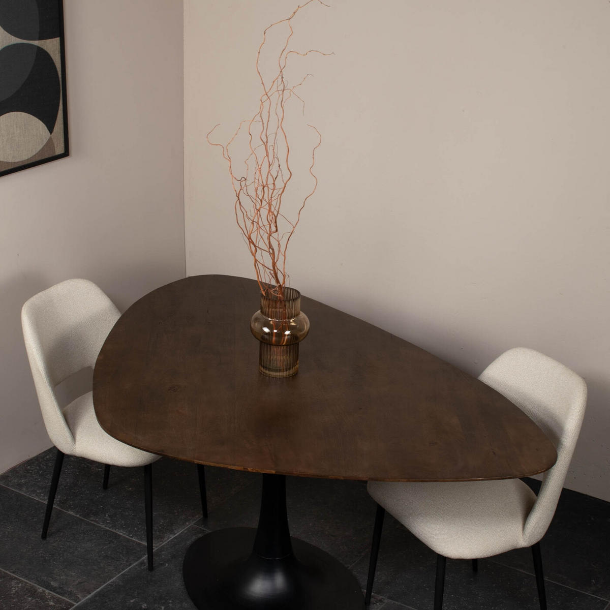 ESSTISCH, dreieckig aus Mangoholz 160cm, braun - Braun, Holz (160/120/76cm) - Giga Meubel
