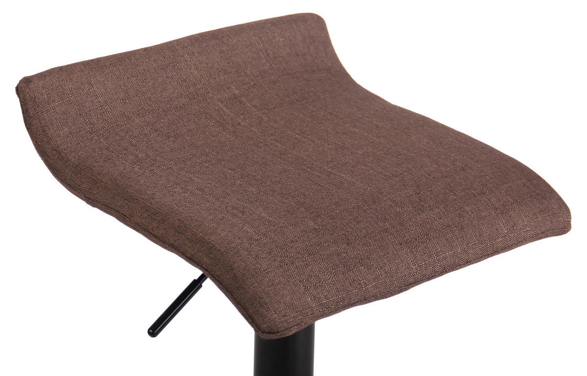 BARHOCKER Stoff braun - Schwarz/Braun, Textil/Metall (36/63/39cm) - CLP