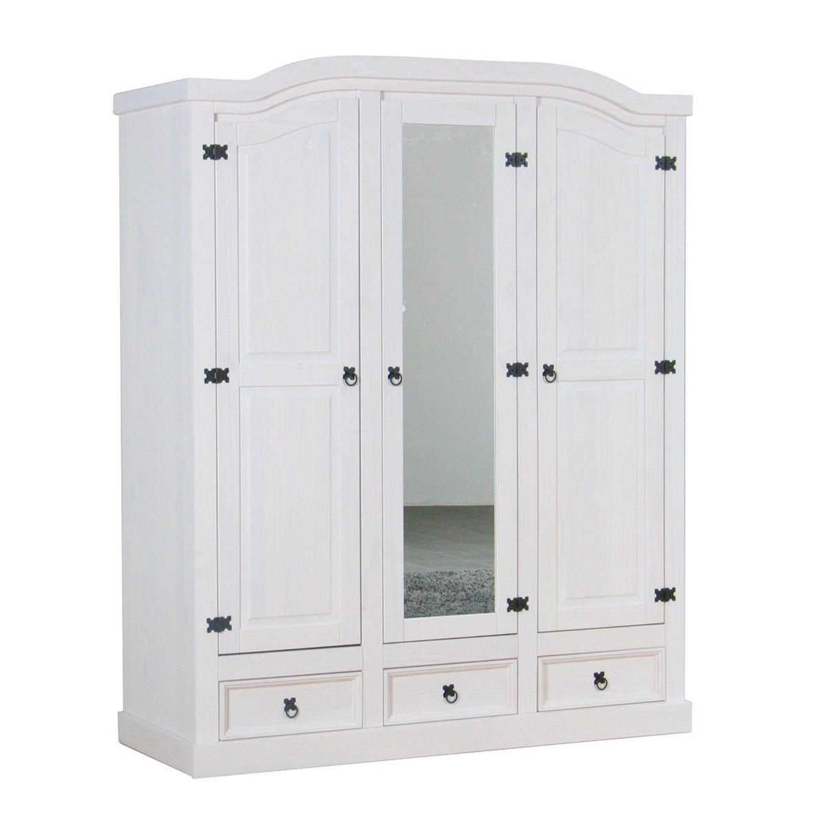 KLEIDERSCHRANK weiß - Weiß, Holzwerkstoff (157/193/57cm) - ebuy24