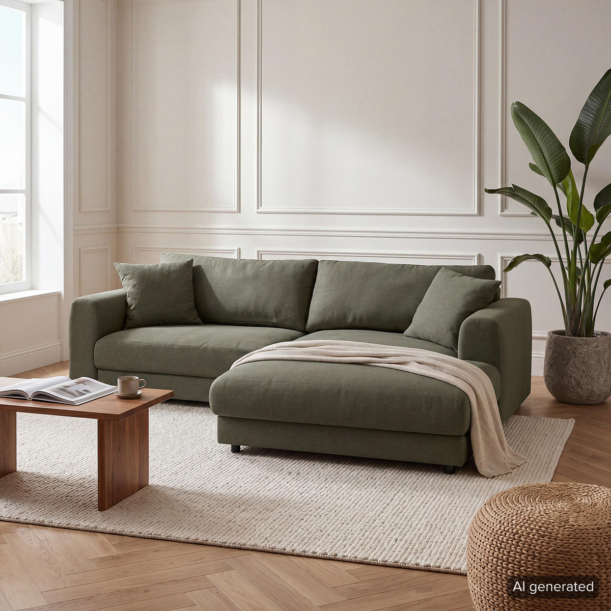 ECKSOFA mit Longchair - Schwarz/Grau, Holz/Kunststoff (238/183cm) - home24