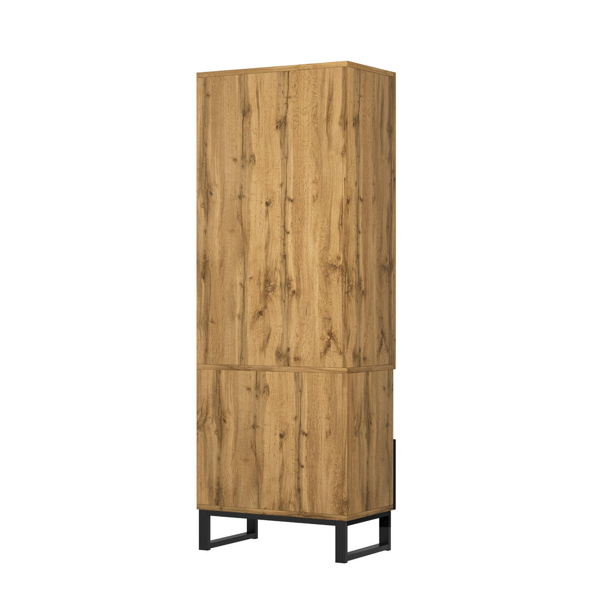 GARDEROBE 180/65/38 cm Natur/Schwarz aus Spanplatte mit Kleiderstange - Naturfarben, Holzwerkstoff (38/65/180cm) - OKMYHOME