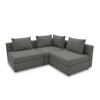GARTENLOUNGE-SET 2 Bozhana mit Outdoorbezug in anthrazit - Anthrazit, Kunststoff - 58aufmkessel