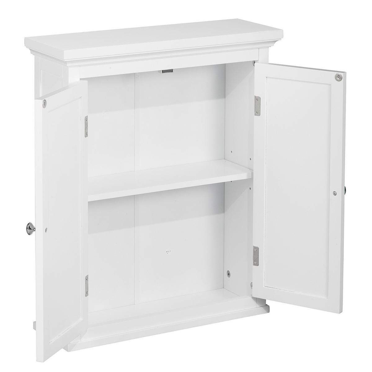 HÄNGESCHRANK mit Einlegeboden, Weiß, 61cm - Anthrazit/Weiß, Holzwerkstoff/Metall (17.8/61/61cm) - Teamson Home