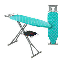 ŽEHLIACA doska - viacfarebná, kov/textil (148/39.5cm) - Relaxdays