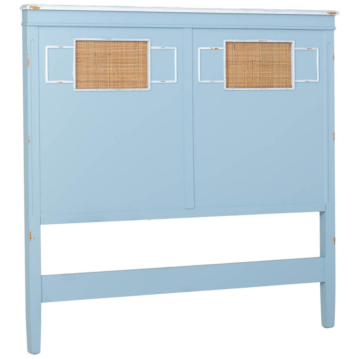 BETTKOPFTEIL 150x6x130 cm - Blau, Holz (150/6cm) - Wanderlust