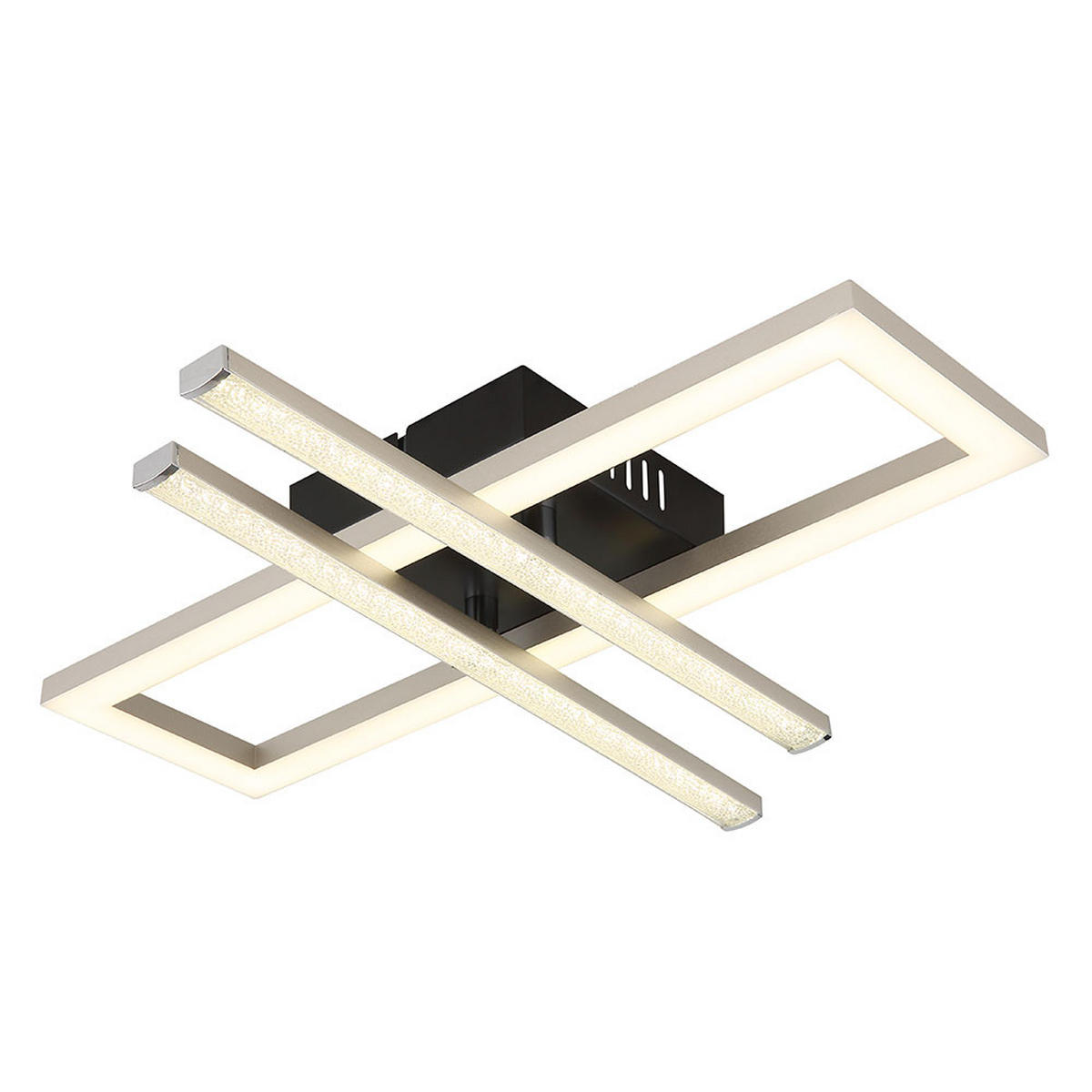 LED DECKENLEUCHTE Kristall Schwarz - Schwarz, Metall (40/37.5/6.3cm) - Globo Lighting